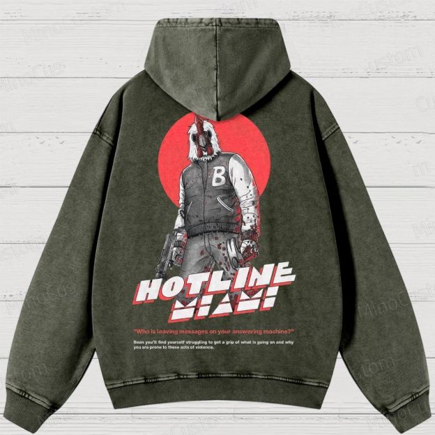 Retro Violence Aesthetic with Masked Rooster & 1989 Washed Hoodies 