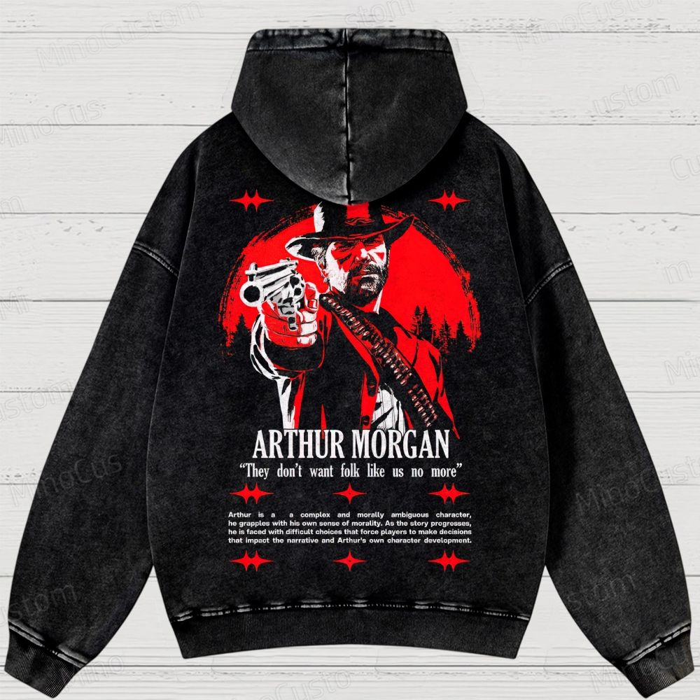 Western Outlaw Washed Hoodies