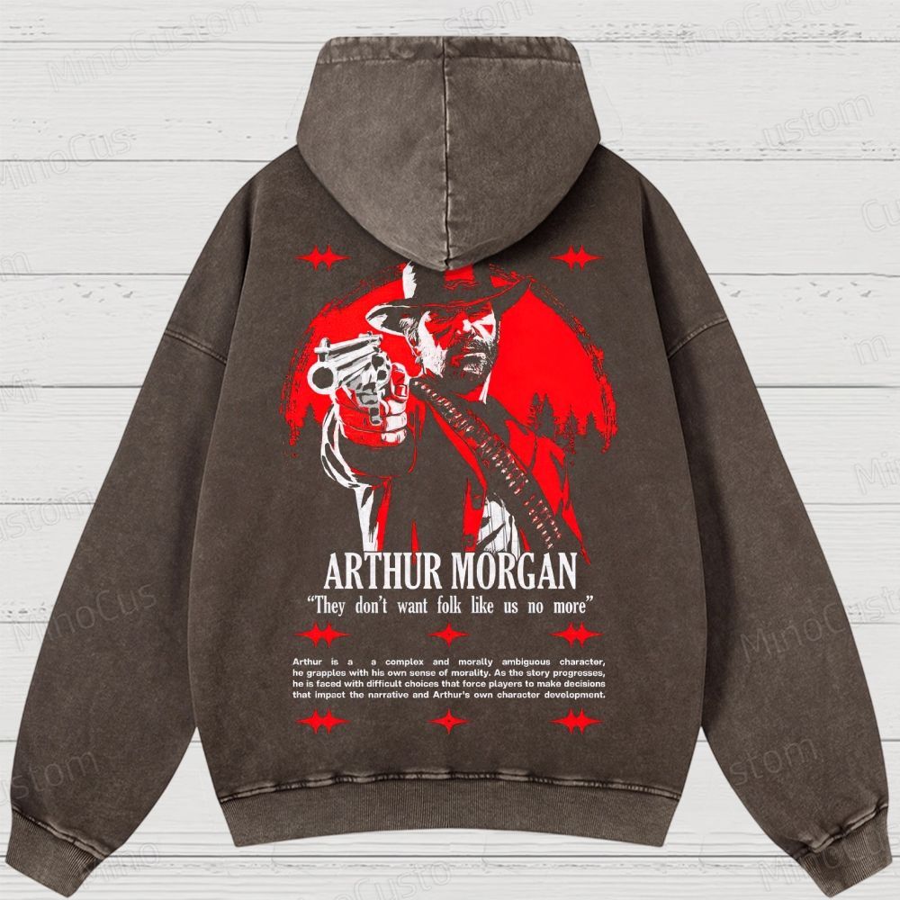Western Outlaw Washed Hoodies