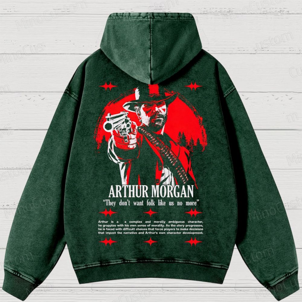 Western Outlaw Washed Hoodies