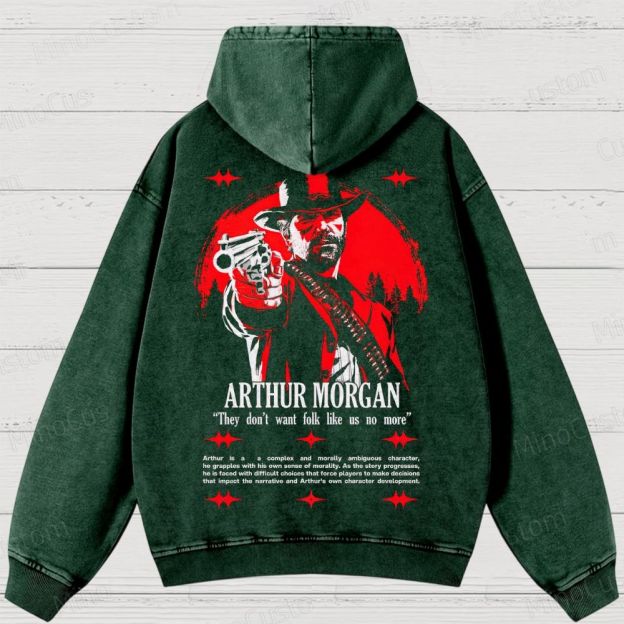 Western Outlaw Washed Hoodies