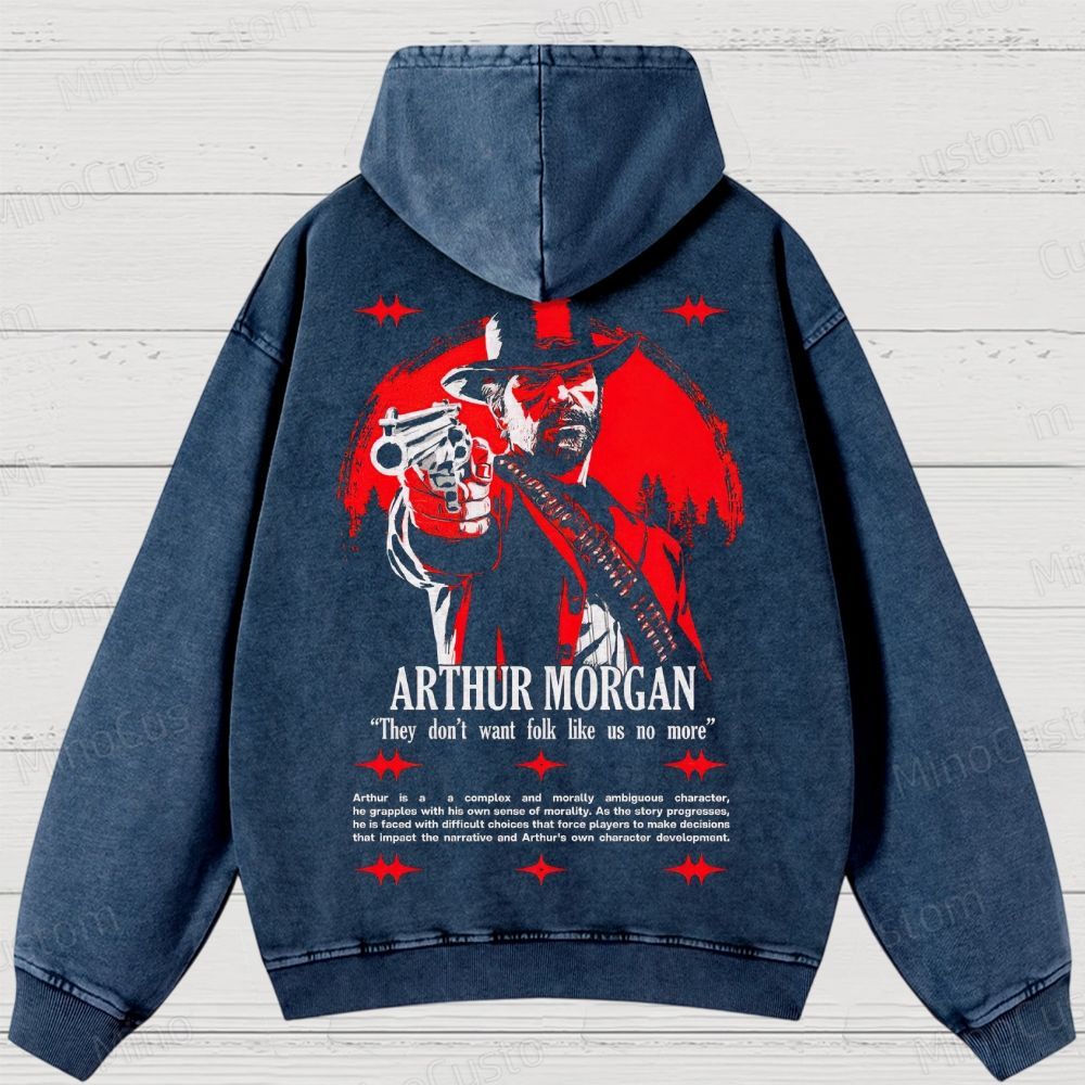 Western Outlaw Washed Hoodies