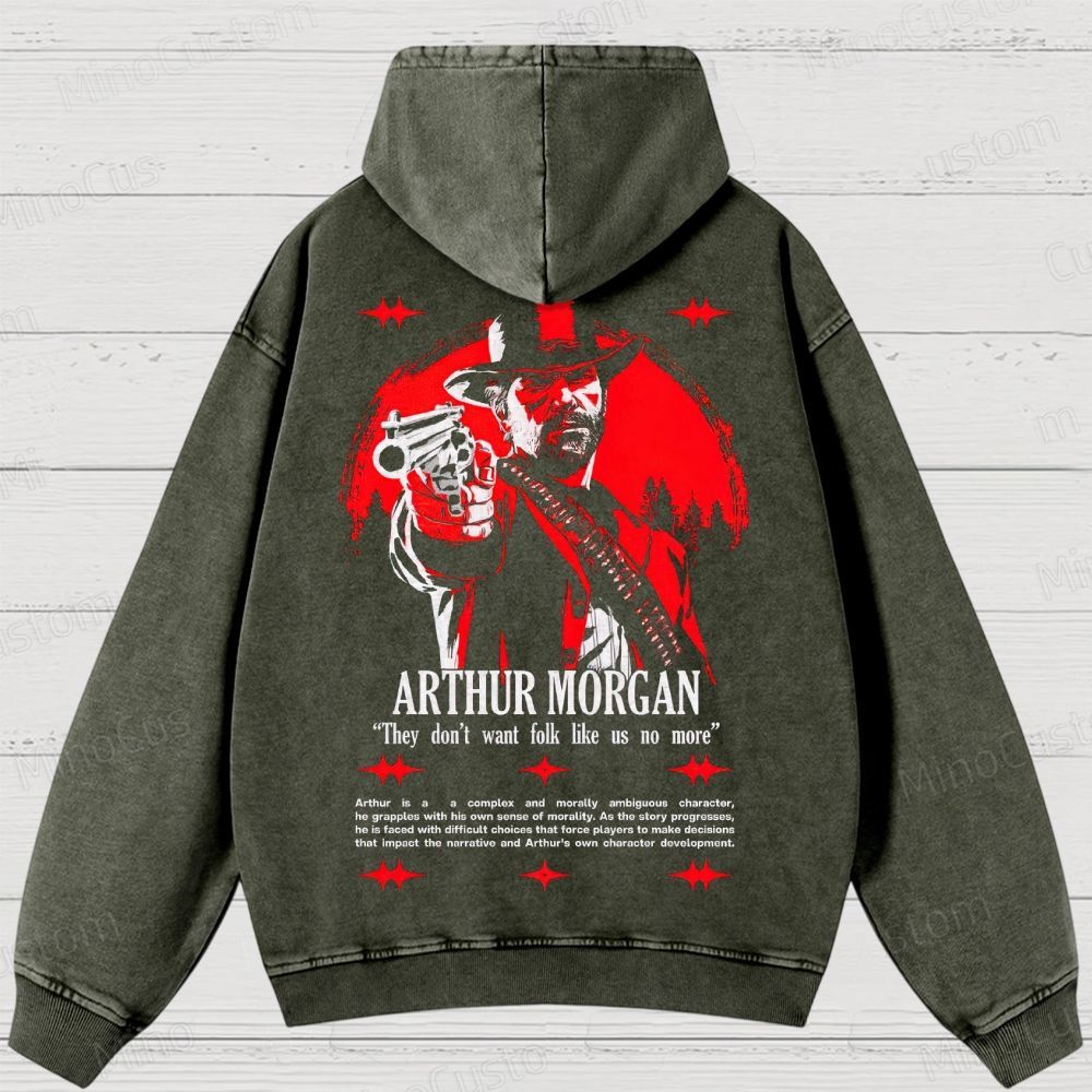 Western Outlaw Washed Hoodies