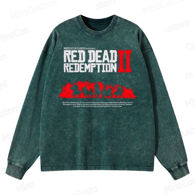 Western Outlaw Crewneck Washed Sweatshirt 