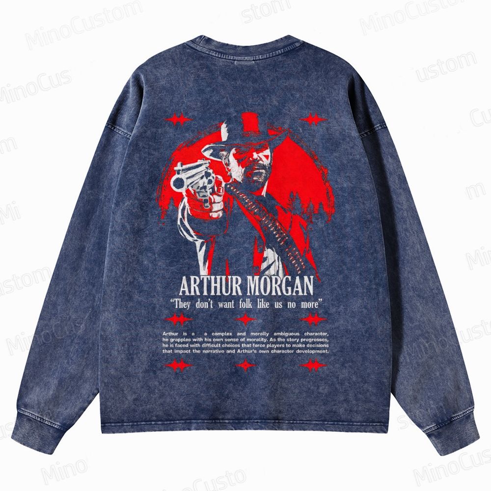 Western Outlaw Crewneck Washed Sweatshirt 