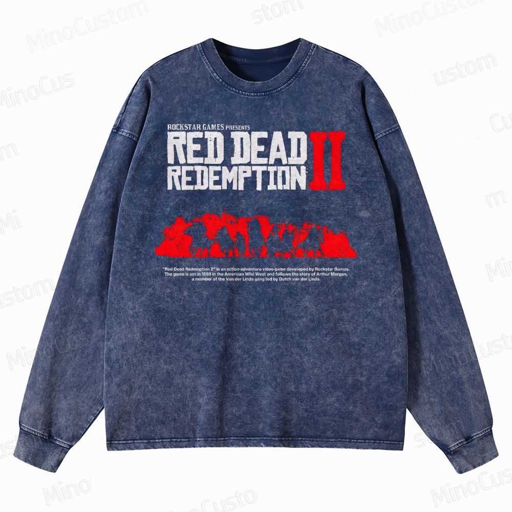 Western Outlaw Crewneck Washed Sweatshirt 