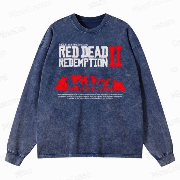 Western Outlaw Crewneck Washed Sweatshirt 