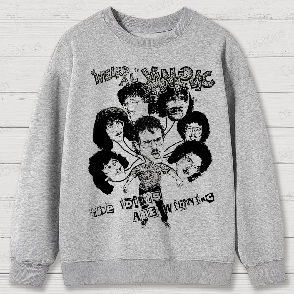 Weird Al Shirt (Sand) Funny 80s Comedy Satire Cotton Sweatshirts