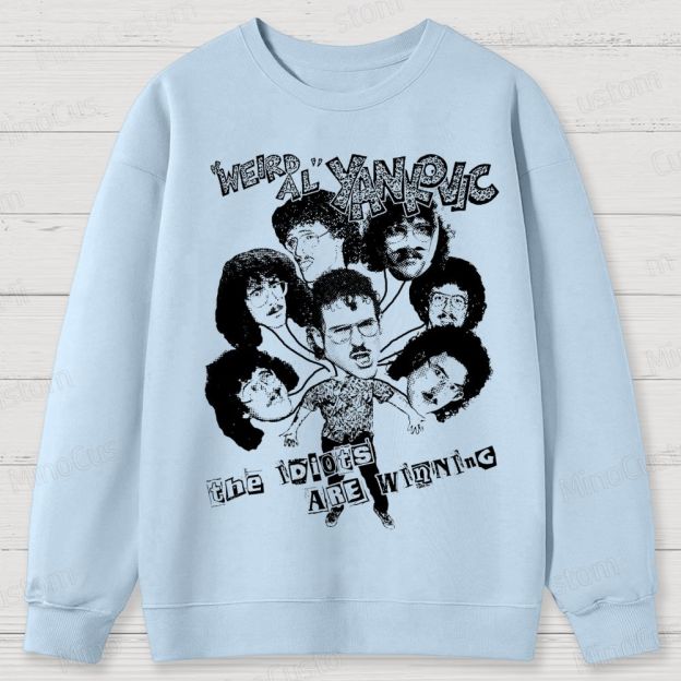 Weird Al Shirt (Sand) Funny 80s Comedy Satire Cotton Sweatshirts