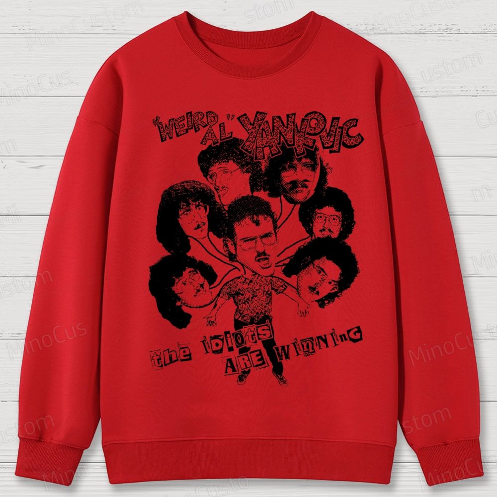 Weird Al Shirt (Sand) Funny 80s Comedy Satire Cotton Sweatshirts