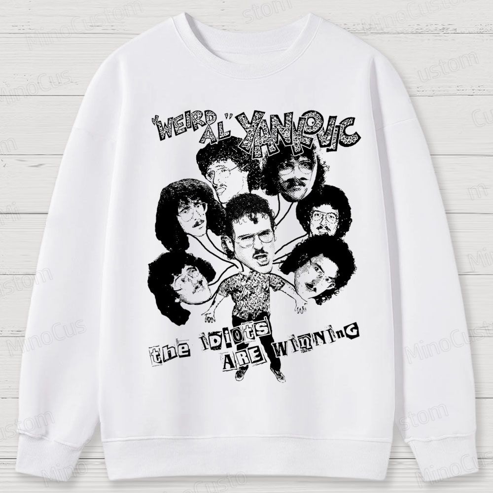 Weird Al Shirt (Sand) Funny 80s Comedy Satire Cotton Sweatshirts