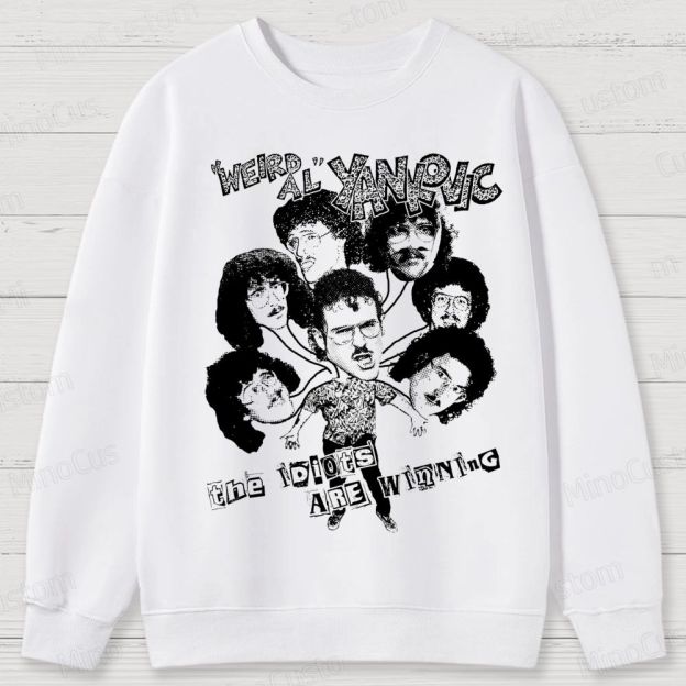 Weird Al Shirt (Sand) Funny 80s Comedy Satire Cotton Sweatshirts