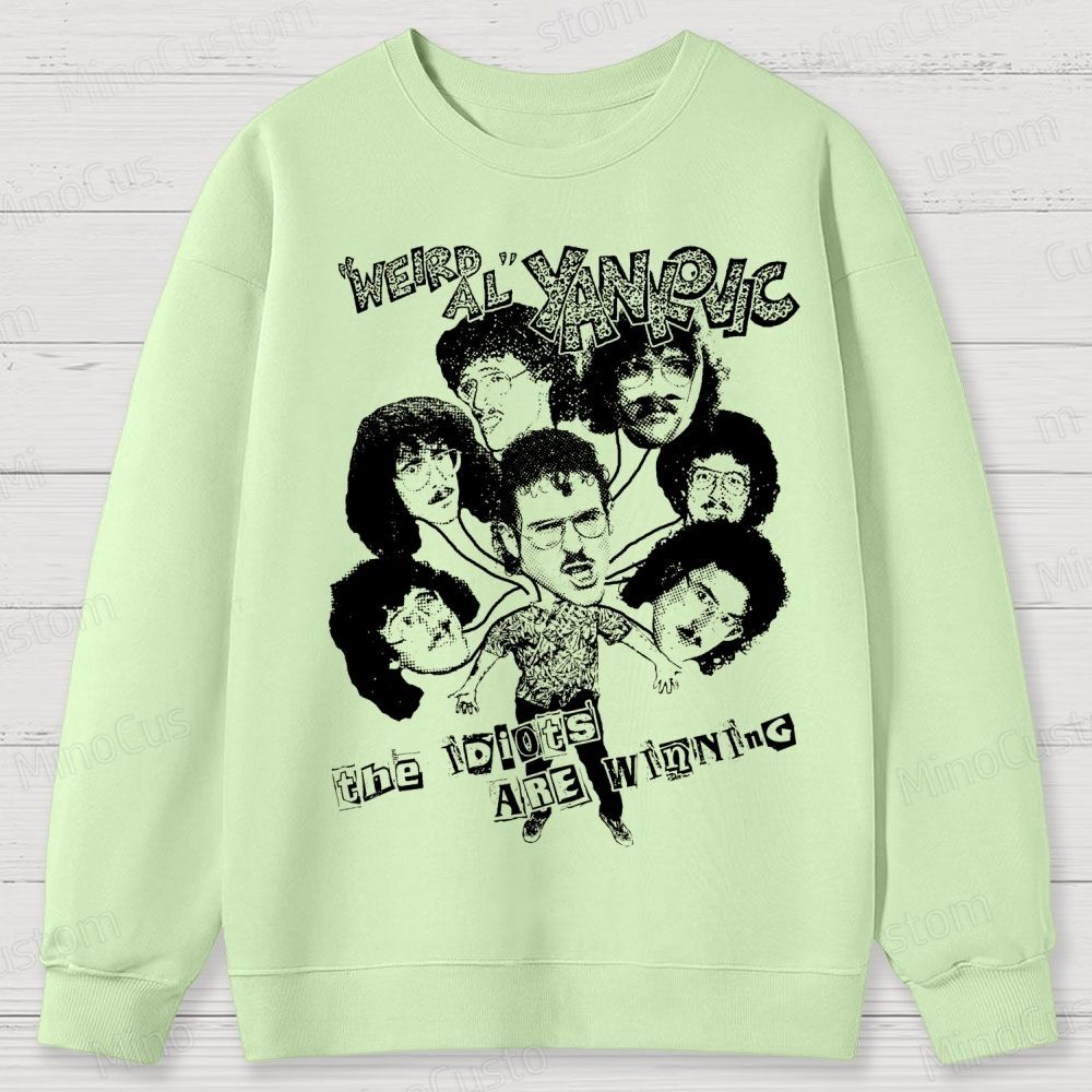 Weird Al Shirt (Sand) Funny 80s Comedy Satire Cotton Sweatshirts