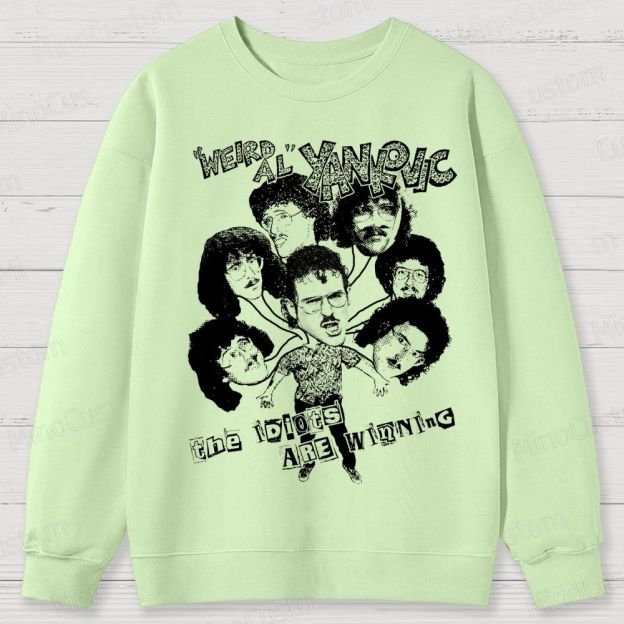 Weird Al Shirt (Sand) Funny 80s Comedy Satire Cotton Sweatshirts