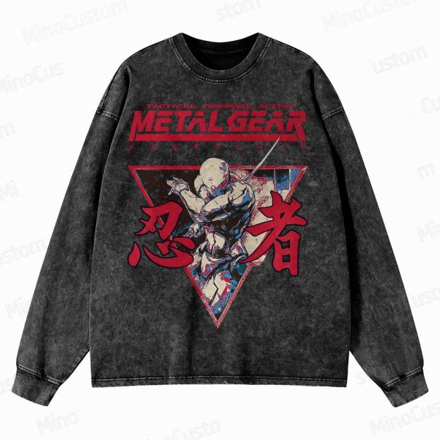 Metal Gear Solid Crewneck Washed Sweatshirt 