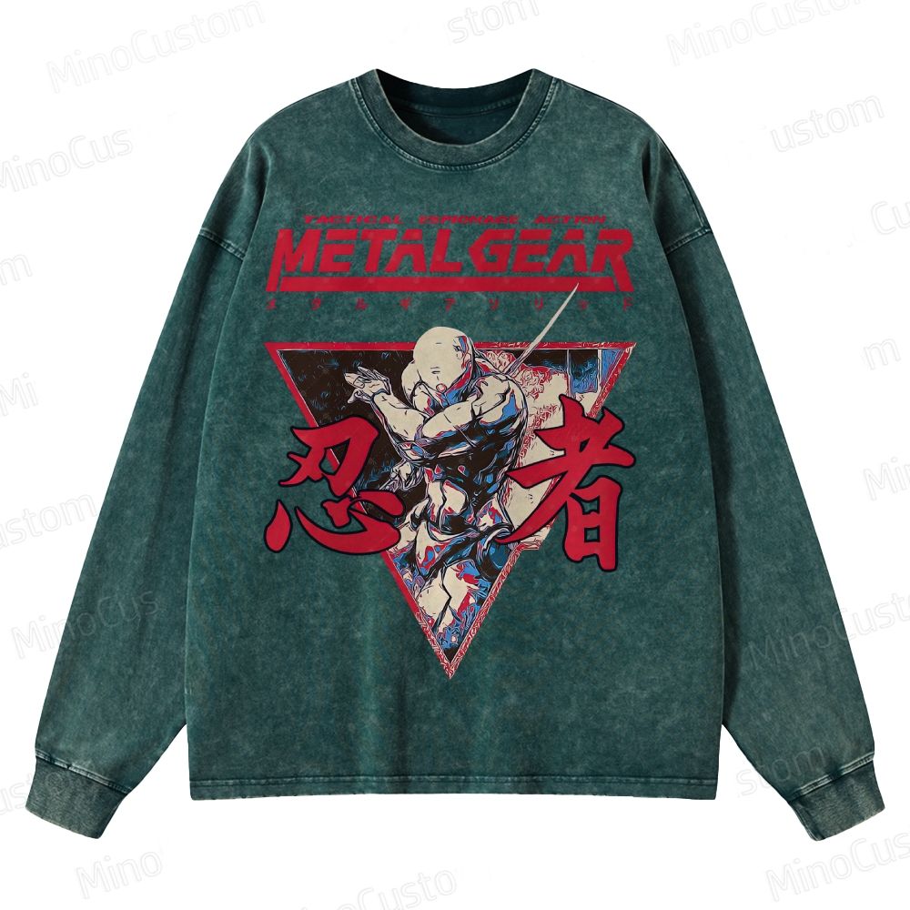 Metal Gear Solid Crewneck Washed Sweatshirt 