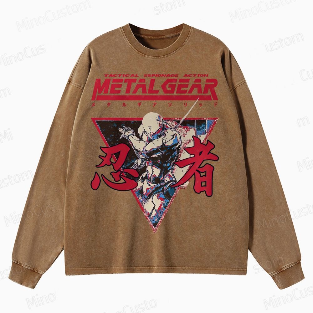 Metal Gear Solid Crewneck Washed Sweatshirt 