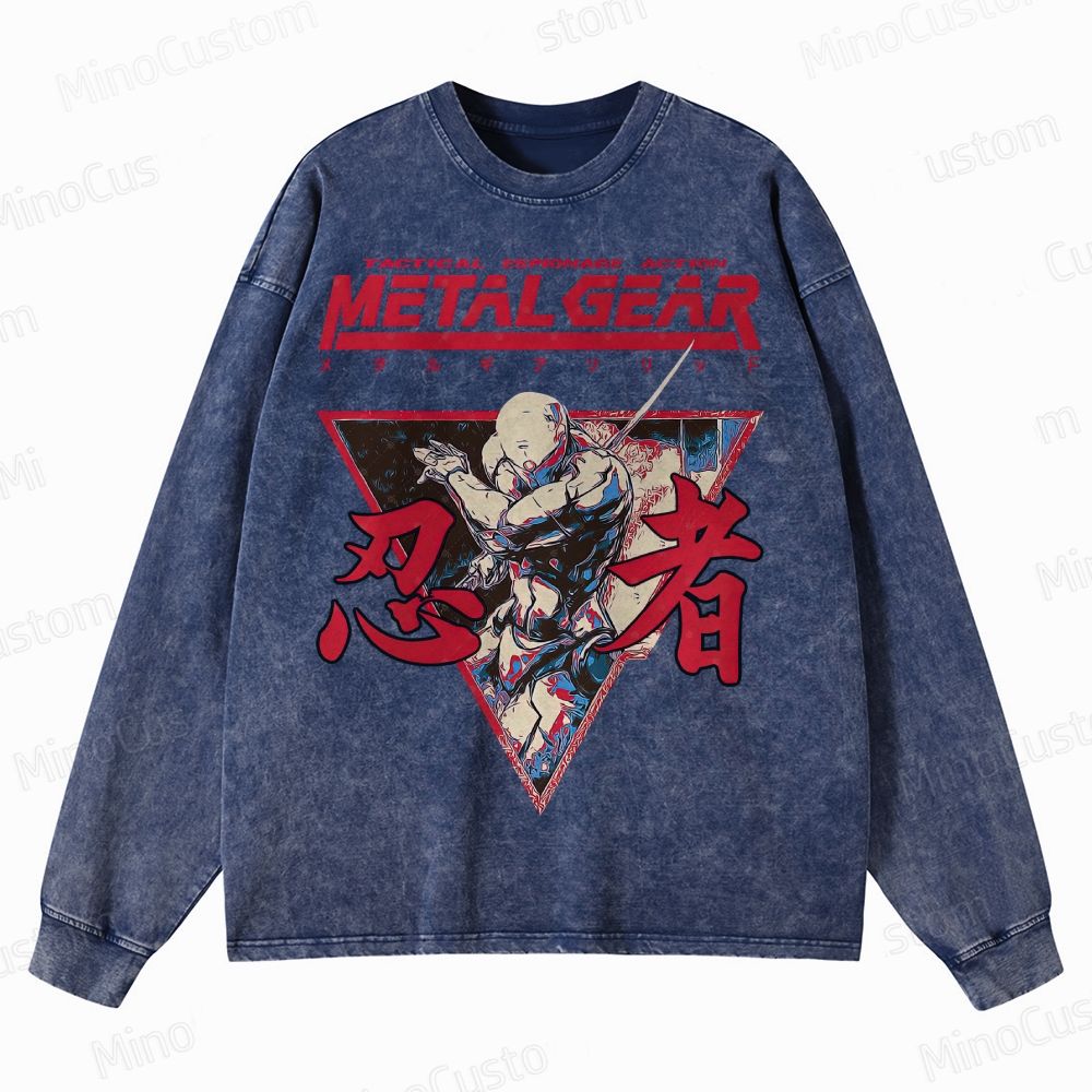 Metal Gear Solid Crewneck Washed Sweatshirt 