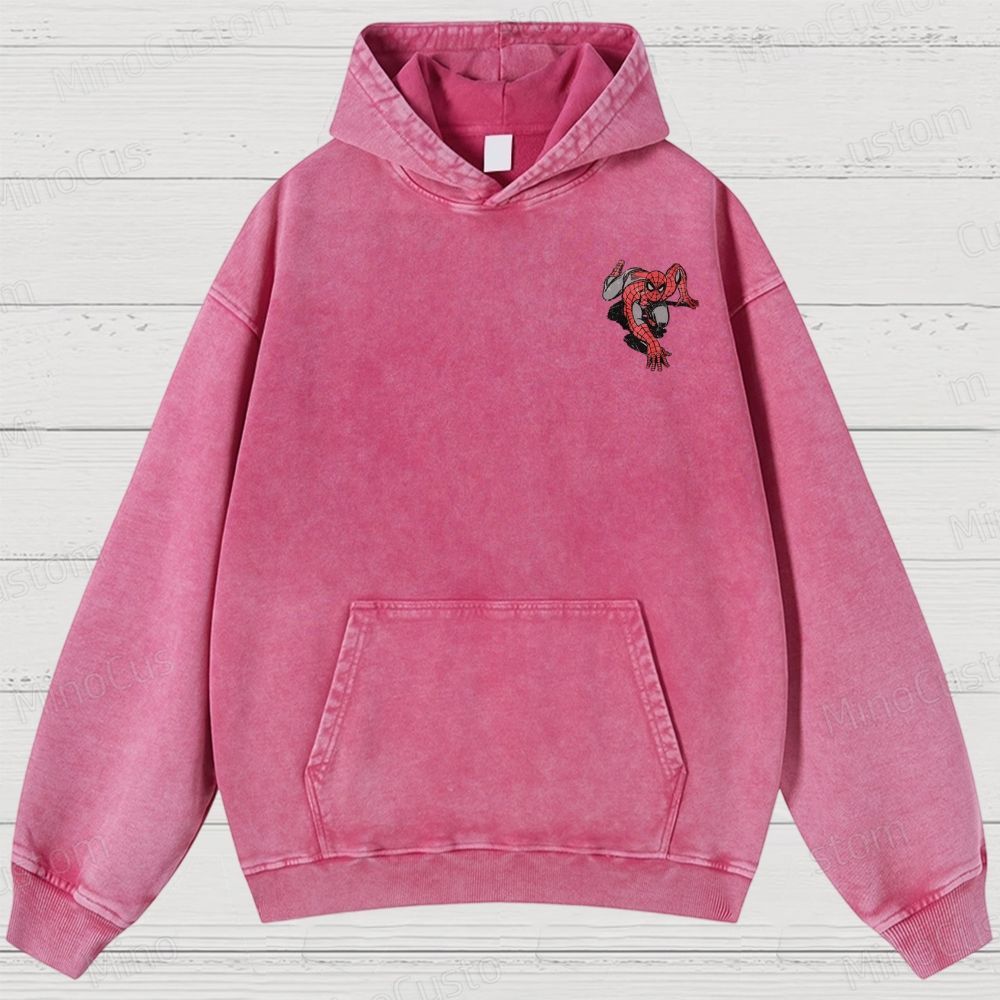 Vintage 90s Spider-Man Comic Washed Hoodies
