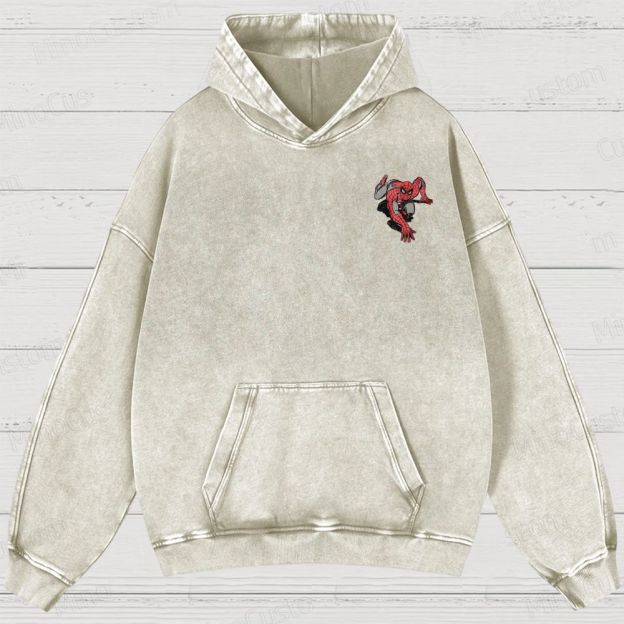 Vintage 90s Spider-Man Comic Washed Hoodies