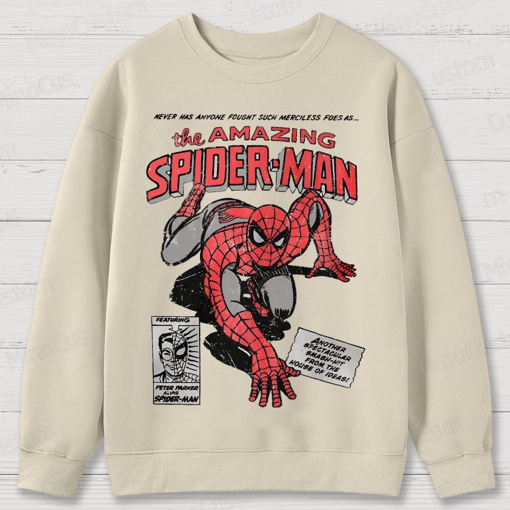Vintage 90s Spider-Man Comic Cotton Sweatshirts 
