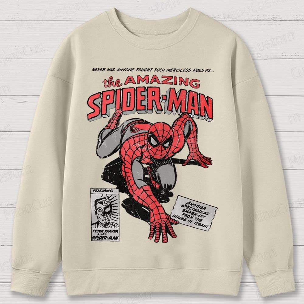 Vintage 90s Spider-Man Comic Cotton Sweatshirts