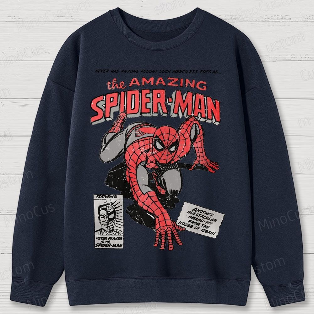 Vintage 90s Spider-Man Comic Cotton Sweatshirts 