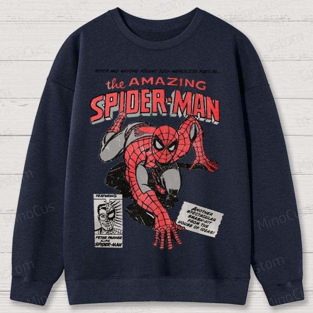 Vintage 90s Spider-Man Comic Cotton Sweatshirts 