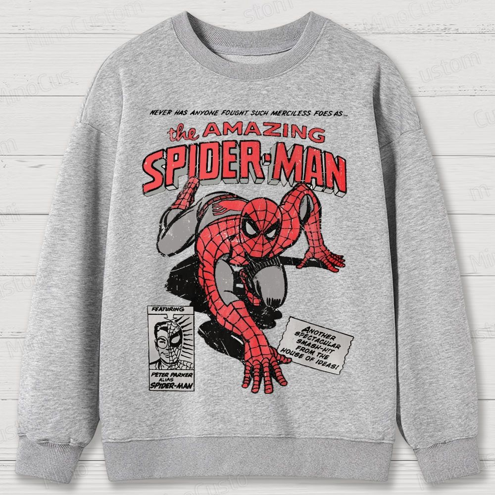 Vintage 90s Spider-Man Comic Cotton Sweatshirts 