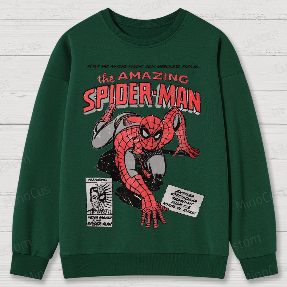 Vintage 90s Spider-Man Comic Cotton Sweatshirts 