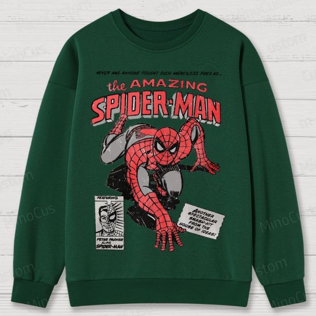 Vintage 90s Spider-Man Comic Cotton Sweatshirts 