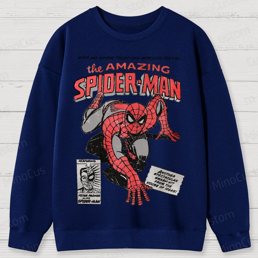 Vintage 90s Spider-Man Comic Cotton Sweatshirts 