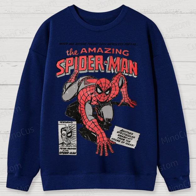Vintage 90s Spider-Man Comic Cotton Sweatshirts 
