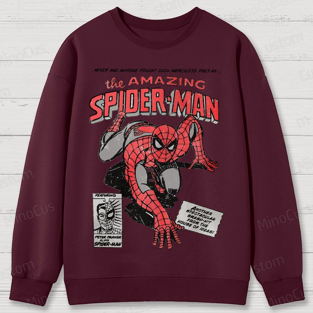 Vintage 90s Spider-Man Comic Cotton Sweatshirts 
