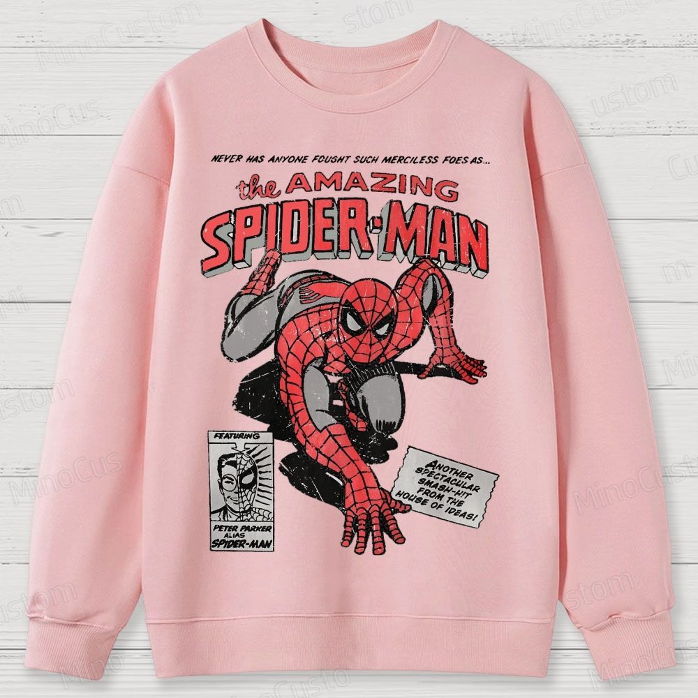 Vintage 90s Spider-Man Comic Cotton Sweatshirts 