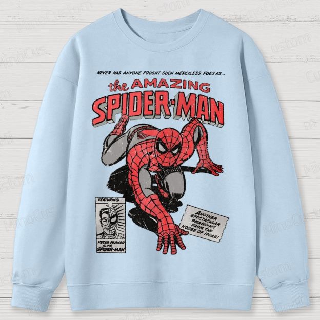 Vintage 90s Spider-Man Comic Cotton Sweatshirts 