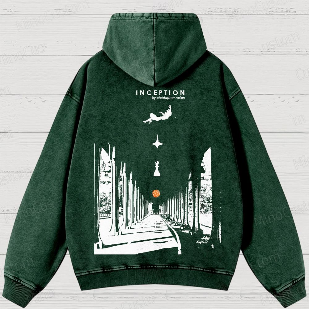 Inception-Surreal Dreamscape Washed Hoodies