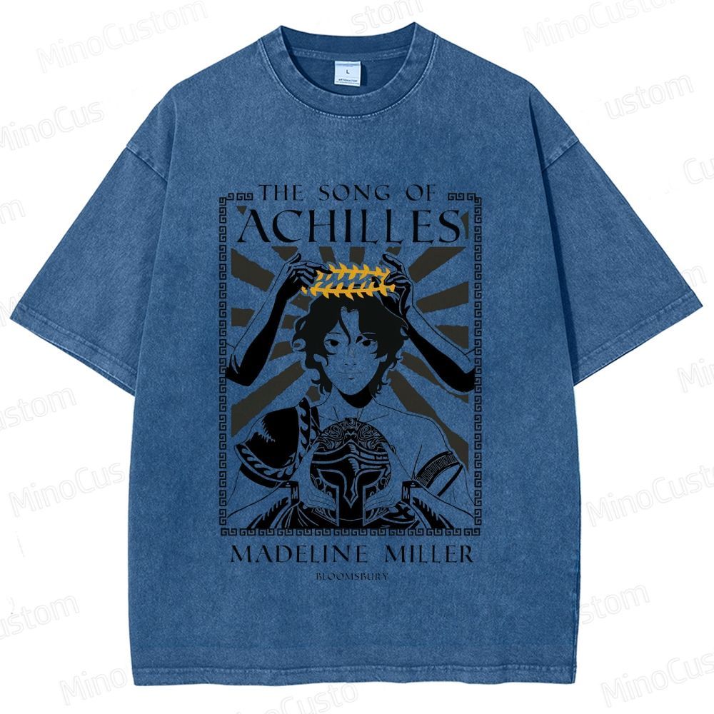 The Song of Achilles Book Cover Graphic Washed Vintage T - Shirt