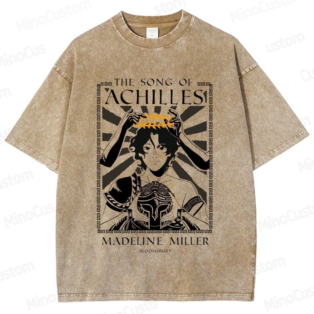 The Song of Achilles Book Cover Graphic Washed Vintage T - Shirt
