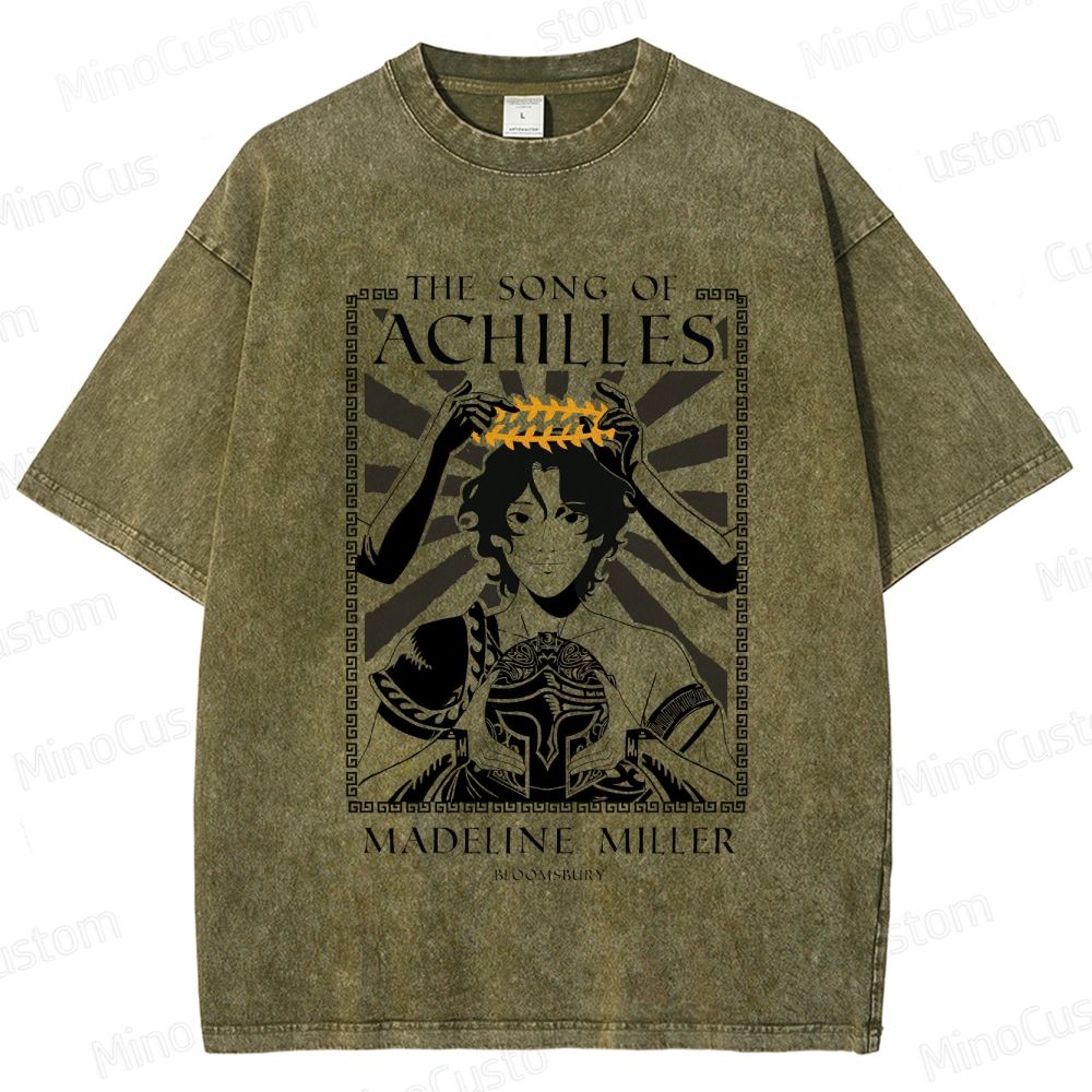The Song of Achilles Book Cover Graphic Washed Vintage T - Shirt