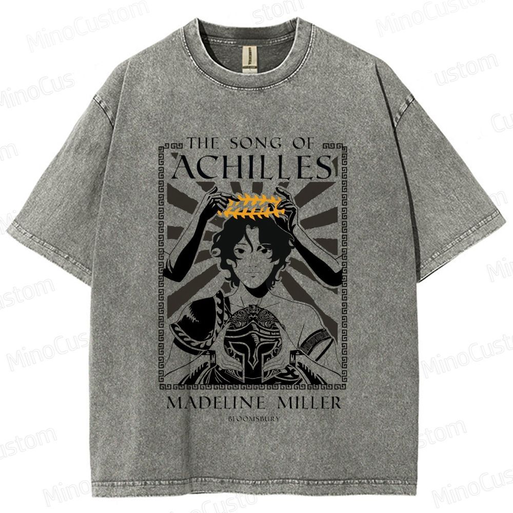 The Song of Achilles Book Cover Graphic Washed Vintage T - Shirt