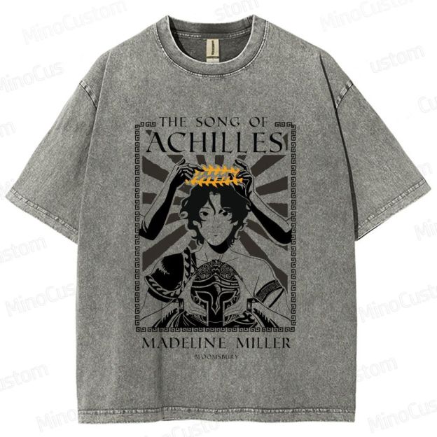 The Song of Achilles Book Cover Graphic Washed Vintage T - Shirt
