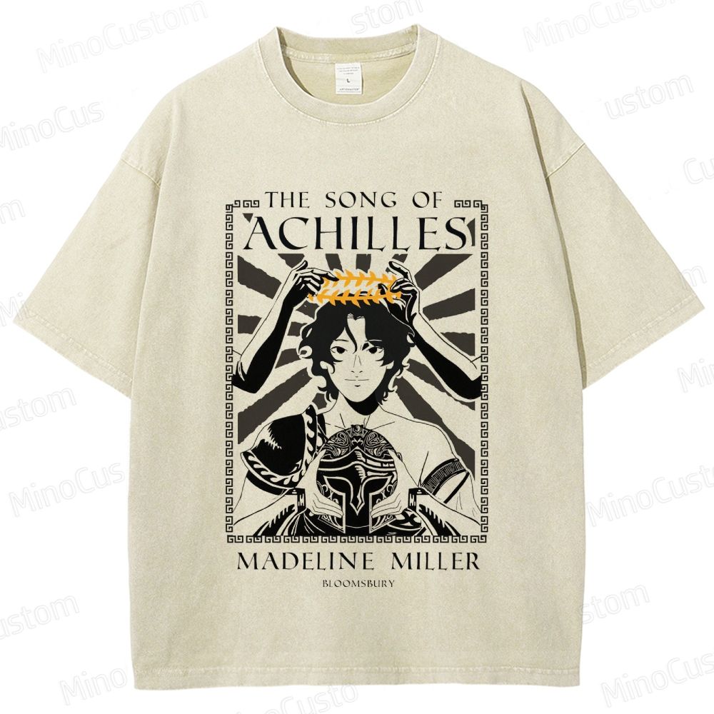 The Song of Achilles Book Cover Graphic Washed Vintage T - Shirt