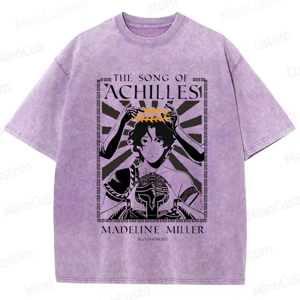 The Song of Achilles Book Cover Graphic Washed Vintage T - Shirt