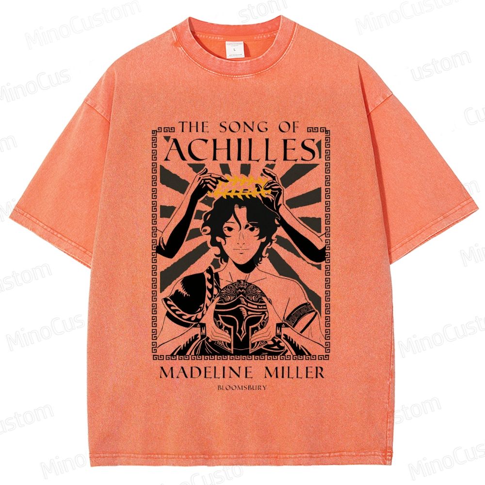 The Song of Achilles Book Cover Graphic Washed Vintage T - Shirt