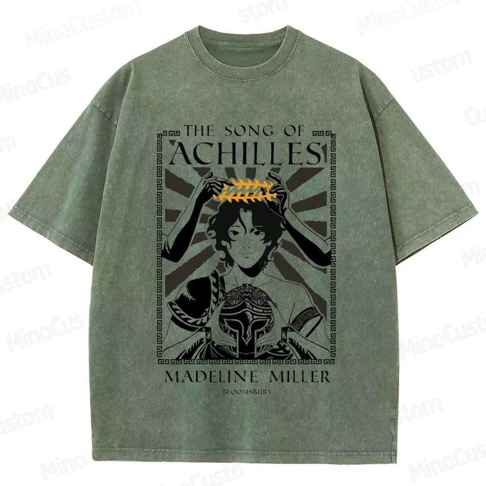 The Song of Achilles Book Cover Graphic Washed Vintage T - Shirt