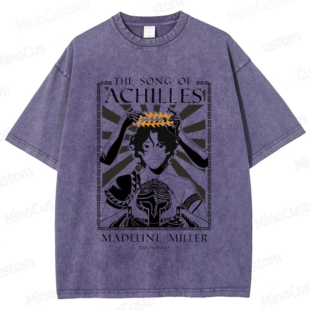 The Song of Achilles Book Cover Graphic Washed Vintage T - Shirt