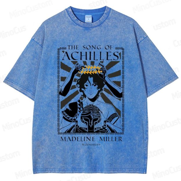 The Song of Achilles Book Cover Graphic Washed Vintage T - Shirt