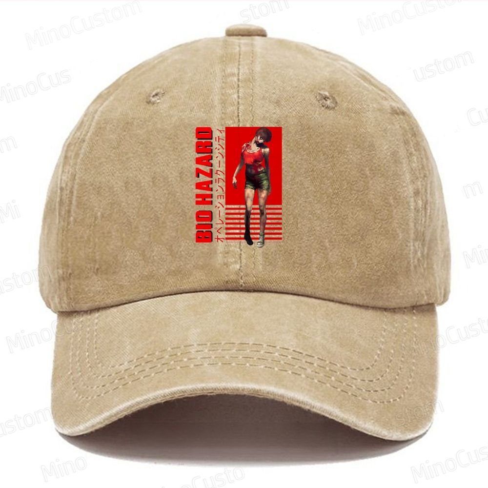 Resident Evil Zombie Girl Casual Washed Cap