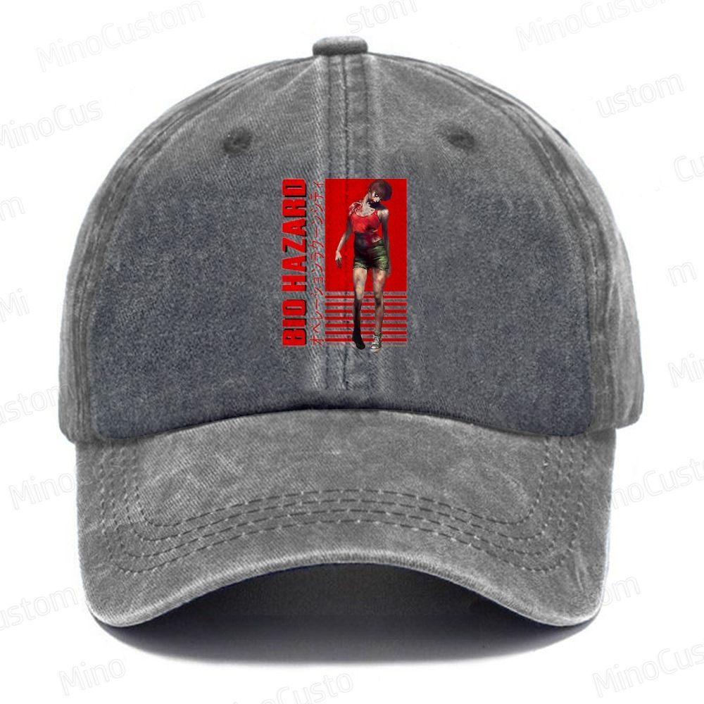 Resident Evil Zombie Girl Casual Washed Cap